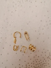 Pendientes bohemios de estrella y oro sin Piercing para mujer y hombre, aretes de Clip para la oreja de cartílago falso Simple, joyería con Clip