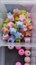 Bopoobo-Cuentas de silicona para dentición, accesorios para dentición, mordedor de estrella de silicona con perlas de grado alimenticio, mordedor, 40 uds.