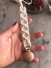 Chupete de algodón para bebé, soporte Universal trenzado hecho a mano con ganchos, chupete para la dentición