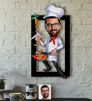 Personalized Men Chef Caricature OF 3D Wood Tablo-1 Reliable Quality Funny Fun Cost Effective Special Design decoration
Personalized Men Chef Caricature OF 3D Wood Tablo-1 Reliable Quality Funny Fun Cost Effective Special Design decoration