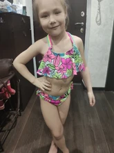 Trajes de baño con estampado Floral para niña, bañadores de dos piezas con volantes, Bikinis con múltiples tirantes