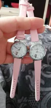 Reloj de pulsera de cuarzo con diseño de gato negro para niños y estudiantes, cronógrafo de cuero, color rosa, regalo para niñas