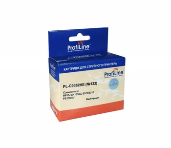 Cartridge No. 132 profiline for HP DJ d4260/d4360 Photosmart c4280/c4380/c4385 pl-c9362he printers
Cartridge No. 132 profiline for HP DJ d4260/d4360 Photosmart c4280/c4380/c4385 pl-c9362he printers