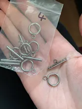 6 juegos con tono plateado Acero inoxidable OT palanca cierres conectores joyas hallazgos