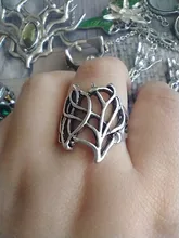 MQCHUN Vintage plata Color anillo de Thranduil Bosque Negro Rey elfo anillo Legolas padre la desolación de Smaug