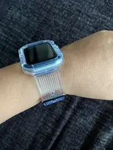 + Correa de reloj Apple apple Watch banda 44mm 40mm 42mm 38mm accesorios correa de silicona blanda transparente Apple watch Serie 6 iPhone 5 4 3