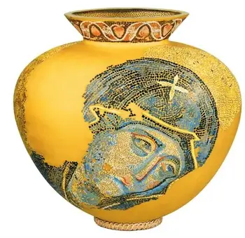 Mons Igneus Speculo The Hagia Sophia Mosaic Vase Handmade Glass Hand-Crafted with 24 Carat Gold Gilding Limited Edition
Mons Igneus Speculo The Hagia Sophia Mosaic Vase Handmade Glass Hand-Crafted with 24 Carat Gold Gilding Limited Edition