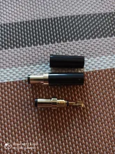 Enchufe de alimentación CC de cobre chapado en oro, 5,5x2,5/5,5x2,1/3,5x1,35mm, conector macho de CC con abrazadera de cable para soldadura, 2 uds.