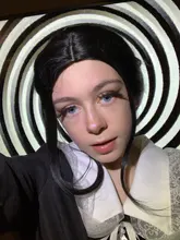 XIYUE sintético largo rizado pelucas con Centro flequillo rizado Natural pelucas marrones oscuras para las mujeres pelucas de Cosplay fibra resistente al calor pelucas