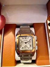 Reloj de cuarzo clásico para hombre, cronógrafo cuadrado de marca superior, con esfera de acero inoxidable, de lujo