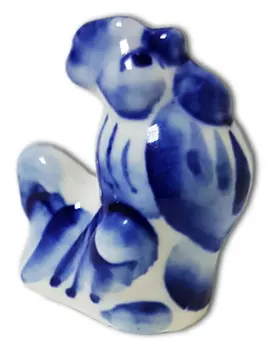 Gzhel figurine cock, medium, No. 2 
Gzhel figurine cock, medium, No. 2