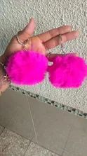 LLavero de peluche de bola rosa para mujer, colgante de pompón de bola sencilla, Animal Artificial, bolsa de coche, juguete, 1 Uds.