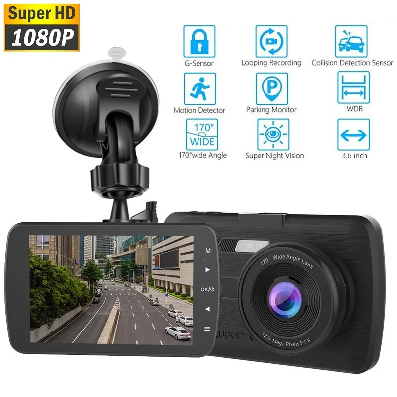 1080P Car DVR Camera HD Night Vision Dash Cam With Rearview Camera 170 Degree Wide Angle Auto Video Recorder Motion Detection
1080P Car DVR Camera HD Night Vision Dash Cam With Rearview Camera 170 Degree Wide Angle Auto Video Recorder Motion Detection