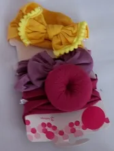 Headbands Hair-Accessories Bows-Knotted Nylon Elastic Newborn Girls Solid-Color Soft