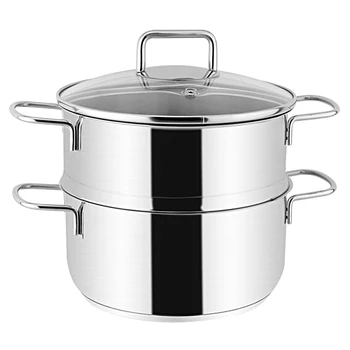 20cm Thick Induction Cooker Steamer Pot Stainless Steel Two Layer Steam Pot Convenient Cooker Kitchen Cooking Tool
20cm Thick Induction Cooker Steamer Pot Stainless Steel Two Layer Steam Pot Convenient Cooker Kitchen Cooking Tool