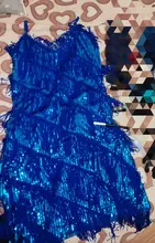 Vestido Vintage del gran Gatsby para mujer, vestido de lentejuelas de fiesta Vintage de los años 1920, camisola Sexy con cuello en V, vestido de flecos dorados, trajes de Flapper