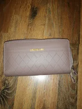 Cartera larga de piel sintética para mujer, monedero cartera borla, tarjetero, bolso de mano tipo monedero