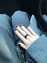 Letdiffery-anillo Simple de 8mm para hombre, anillos de dijes suaves de acero inoxidable negro, envío directo