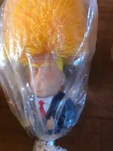 Toilet-Brush-Holder Donald Wc-Accessories Trump-Head Bath Silicone Yellow for Funny Practical