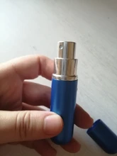 Botella pulverizadora de Perfume portátil, 5ml, 6ml, botella de vidrio rellenable, envases cosméticos vacíos, atomizador de Perfume de aluminio de viaje, 1 ud.