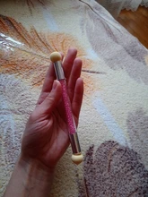 Esmalte de uñas en Gel, pendiente del cepillo con 4 cabezales de esponja de reemplazo, polvo brillante, punteado, gradiente, arte de uñas esponja