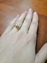 CACANA-anillos de acero inoxidable para mujer, joyería de moda de perlas chapadas y circonita cúbica, n. ° R97, venta al por mayor