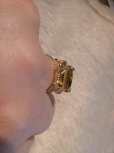 FDLK Retro de las mujeres de la joyería Vintage corte de la princesa diamante amarillo de imitación de regalo anillos de boda Banda, tamaño 5-12