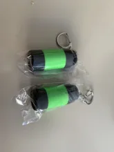 1 Mini llavero linterna de bolsillo USB recargable LED lámpara linterna de luz impermeable