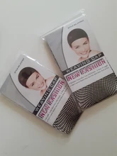 2 unids/lote pelo de Nylon neto de buena calidad del pelo de la peluca de las redes con elástico nueva moda redecilla malla para peluca tapones para las mujeres de composición abierta peluca Cap