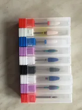 Brocas de taladro eléctrico para manicura, 29 tipos, accesorio de la máquina, cortador de cerámica de carburo de tungsteno arcoíris