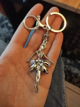 Joyería creativa colgante llavero aleación Diamante de imitación hada y mariposa llavero bolso colgante coche llavero mujer joyería regalo