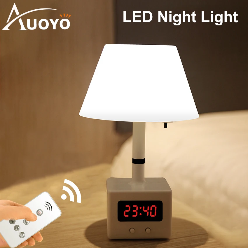 Auoyo Table Lamp Rechargeable Table Light Remote Control LED Night Light with Clock 10 Level Brightness Desk Lamp
Auoyo Table Lamp Rechargeable Table Light Remote Control LED Night Light with Clock 10 Level Brightness Desk Lamp