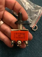 Miniature Switch-Cap Toggle-Switches Waterproof 15A/250V E-TEN1322 1PCS Orange On-Off-On