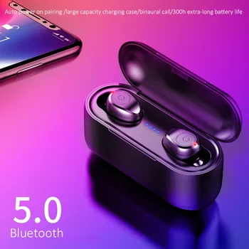F9 TWS Wireless Bluetooth Headset Mini In-Ear Earbuds 9D HIFI Sound Earphones With Charge Box
F9 TWS Wireless Bluetooth Headset Mini In-Ear Earbuds 9D HIFI Sound Earphones With Charge Box