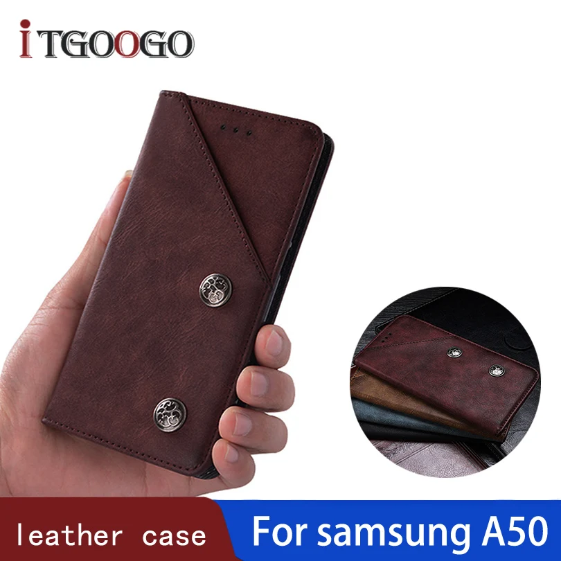 

Cases for Samsung Galaxy A50/SM-A505F coque étui à rabat en cuir étui portefeuille magnétique coque de téléphone de protection S