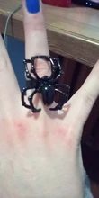 ZYZQ Neo-Simulación de araña anillo estilo Punk, parodia de Halloween, accesorios de juguete