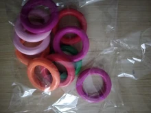 10 unids/bolsa de anillos de madera, accesorios de juguetes para loros, colorido Color al azar, adorno DIY L4MF