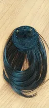 Flequillo de aire con Clip para niña, flecos falsos finos, accesorios de cabello sintético Natural, Straigth, Natural, 4 colores