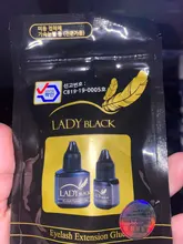Pegamento de extensión de pestañas negras para mujer, 1 botella de 5ml, pegamento de extensión de pestañas postizas de secado rápido durante 6 semanas, herramientas profesionales de maquillaje