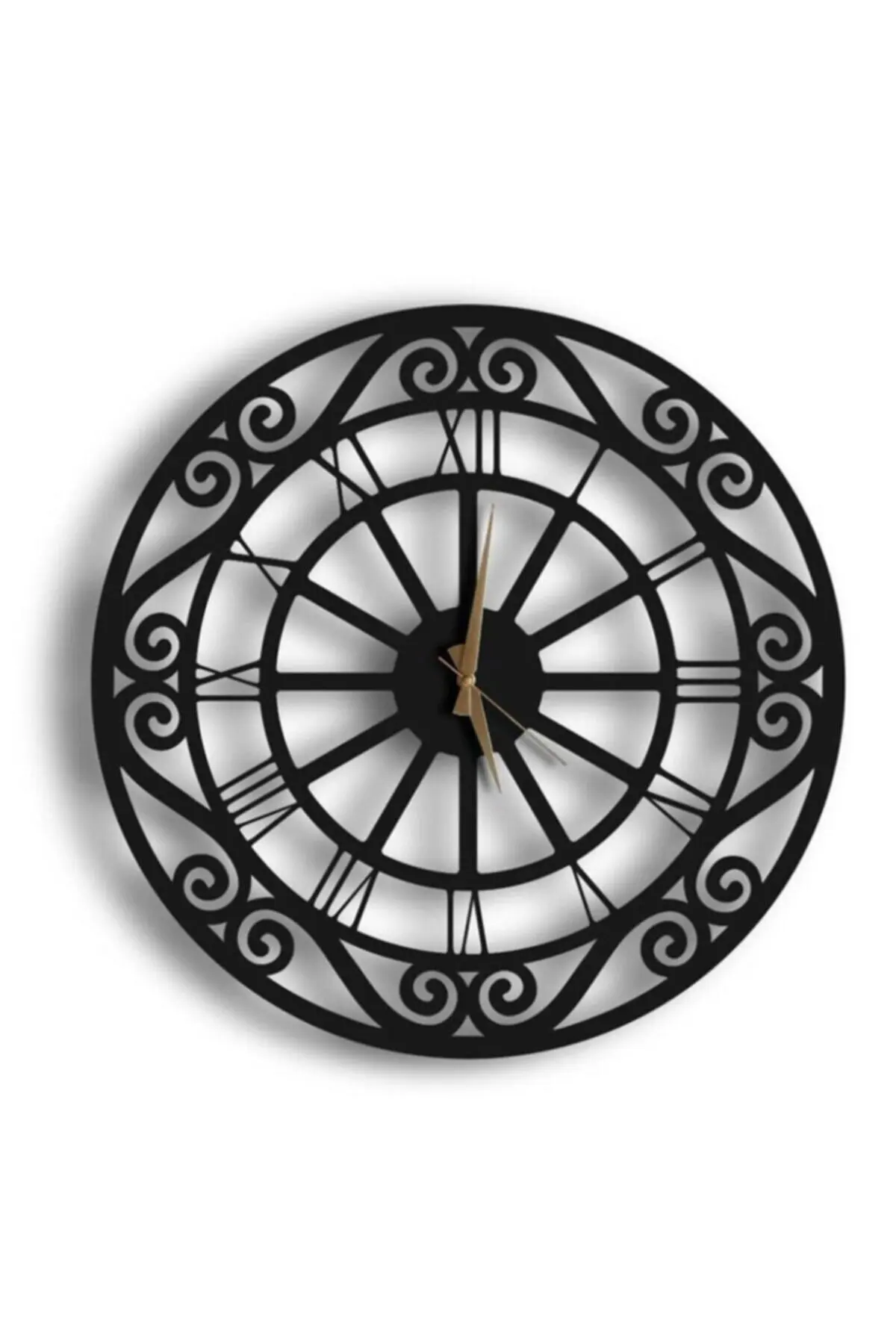 Decorative Wall Clock Black Circular Large Size Roman Numeral Watch Silent Mechanism Laser Cut Wooden 3D Home Office Cafe
Decorative Wall Clock Black Circular Large Size Roman Numeral Watch Silent Mechanism Laser Cut Wooden 3D Home Office Cafe
