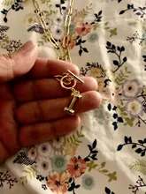 Collar con inicial de letra mayúscula para mujer, collar con colgante de alfabeto de A-Z dorado, Hip-Hop, cadena gruesa, hebilla OT