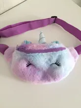 Riñonera de unicornio para mujer, Cangurera de felpa con dibujos animados, bolso de pecho para teléfono de viaje a la moda, 2021