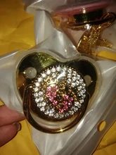 Chupete de bebé con diamantes de imitación, elegante accesorio infantil con brillantes, en color rosa