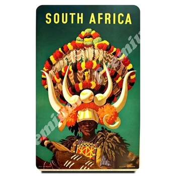 

South Africa souvenir magnet vintage tourist poster