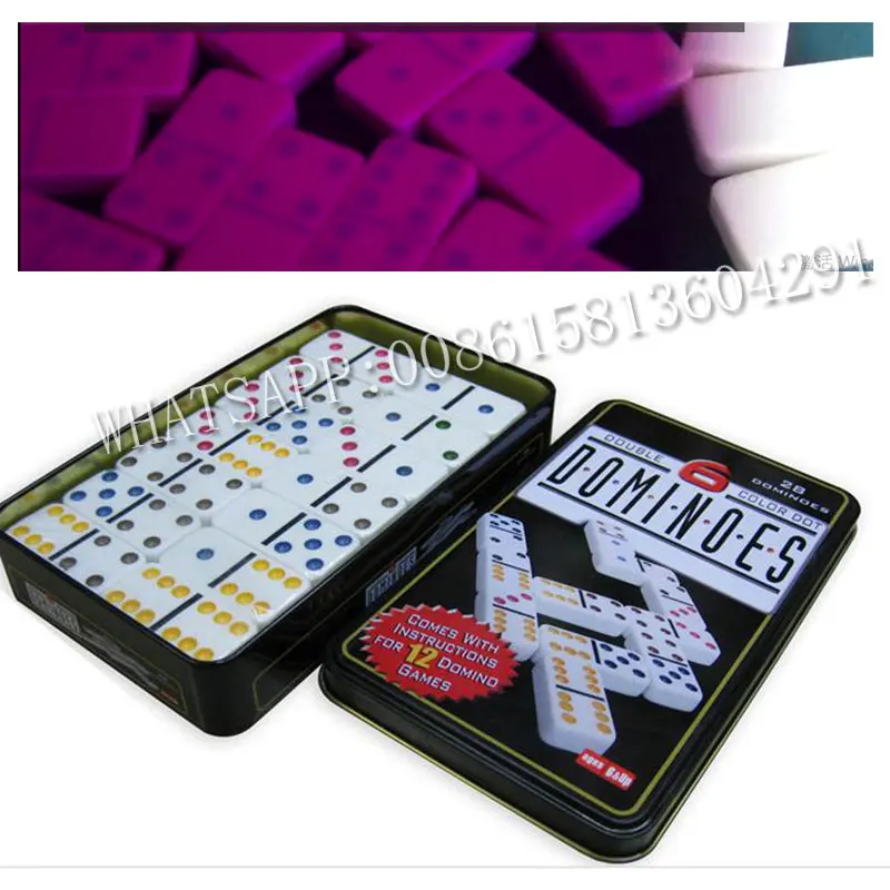 Invisible ink marked dominos for Contact lenses cheating on dominoes magic tricks double 6 / double 9 / double 12
Invisible ink marked dominos for Contact lenses cheating on dominoes magic tricks double 6 / double 9 / double 12