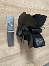 Chimenea negra de cinco aspas para el hogar, estufa de calor con ventilador, quemador de madera, silencioso, respetuoso con el medio ambiente, eficiente