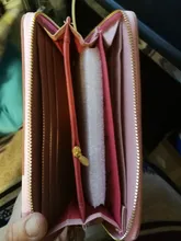 Cartera de cuero con diseño geométrico de lujo para mujer, monedero de Cremallera larga con diseño de borla, monedero femenino