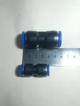 Accesorios Neumáticos Conector recto PU/PG 4-16mm OD manguera reductora 8-6mm plástico empuje en conector rápido Conexión de aire fontanería