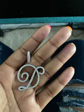 D & Z-collar con letras A-Z y circonita cúbica Iced Out, abalorio de Color dorado y plateado, estilo Hip Hop, Colgante para Nombre