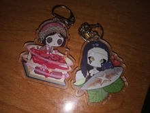 LLavero de acrílico con forma de V para hombre y mujer, llavero con colgante de juego, llavero para niños, joyería